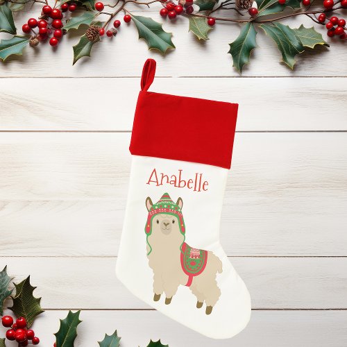 Llama Alpaca Cute Personalized  Christmas Holiday Christmas Stocking