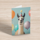 Llama Alpaca Funny  Birthday Card<br><div class="desc">This design may be personalized by choosing the Edit Design option. You may also transfer onto other items. Contact me at colorflowcreations@gmail.com or use the chat option at the top of the page if you wish to have this design on another product or need assistance with this design. I am...</div>