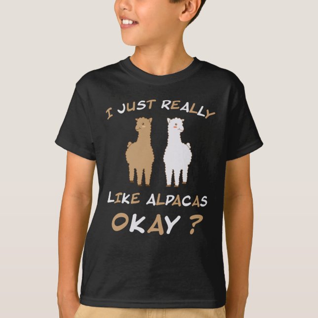 Llama Alpaca Llamas Alpacas Sweet Animal Design T-Shirt (Front)