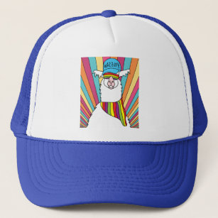 Llama Alpaca Retro Vintage Trucker Hat