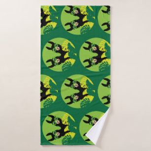 Llama Alpaca Twins Bath Towel
