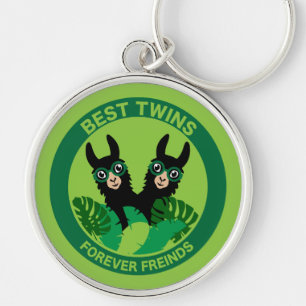 Llama Alpaca Twins Keychain