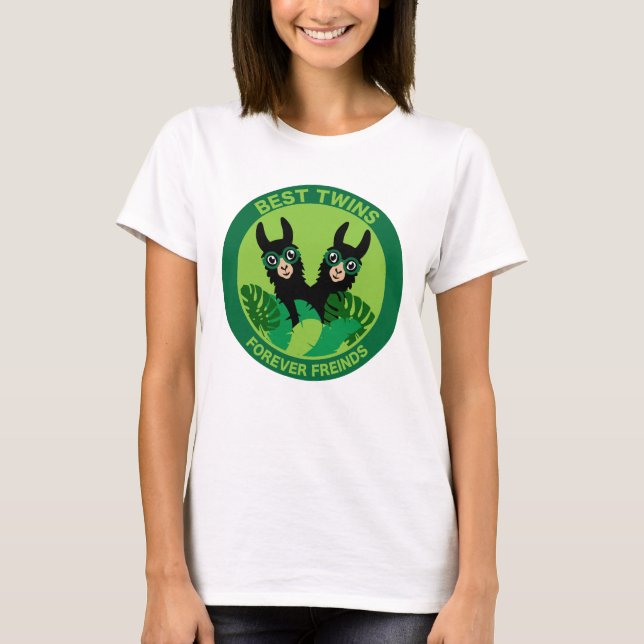 Llama Alpaca Twins T-Shirt (Front)
