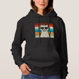 Llama Alpaca Wearing Sunglasses Vintage Retro Hoodie