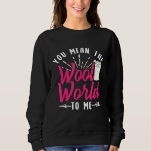 Llama Alpaca Wool World Design Sweatshirt