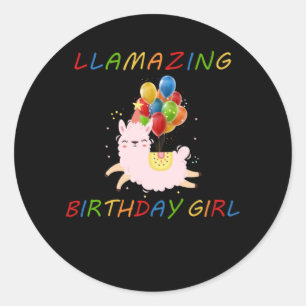 Llama Amazing LLamazing Party Alpaca Balloons Classic Round Sticker