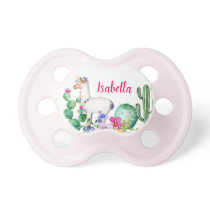 Llama and Cactus Floral Monogram Pacifier Llama and Cactus Floral Monogram Pacifier
