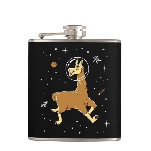 Llama Animals In Space Flask