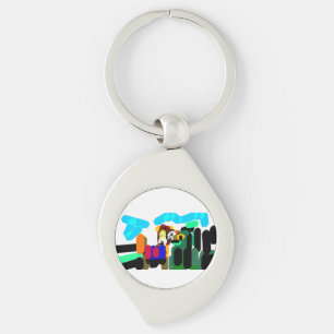 Llama art joy keychain