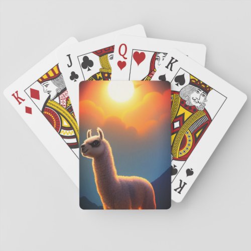 Llama Art Poker Cards