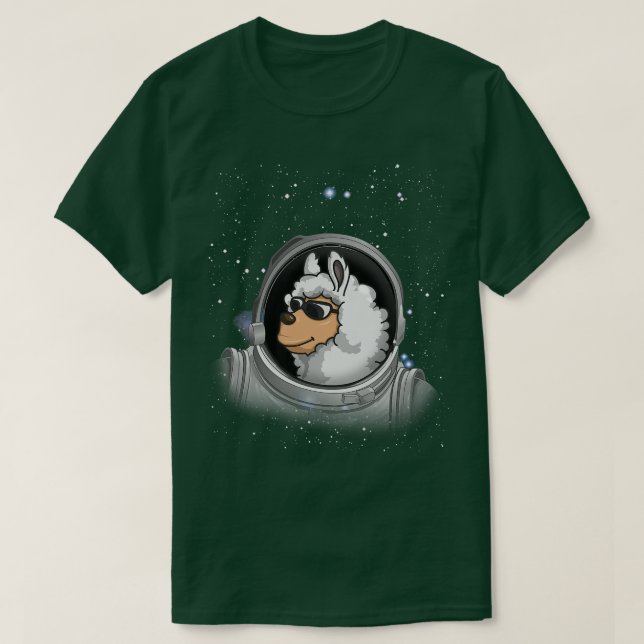 Llama Astronaut Space Astronomy Astronaut Llama  T-Shirt (Design Front)