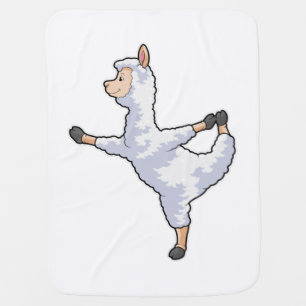 Llama at Yoga Fitness Baby Blanket