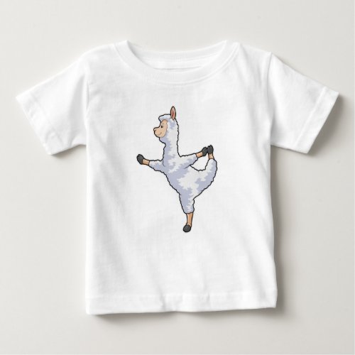 Llama at Yoga Fitness Baby T_Shirt