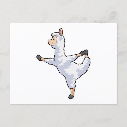 Llama at Yoga Fitness Postcard