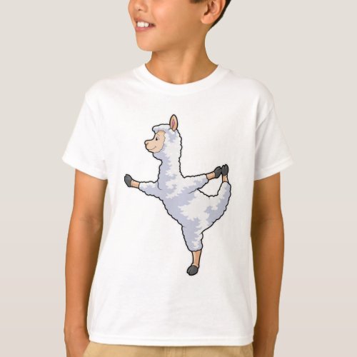 Llama at Yoga Fitness T_Shirt
