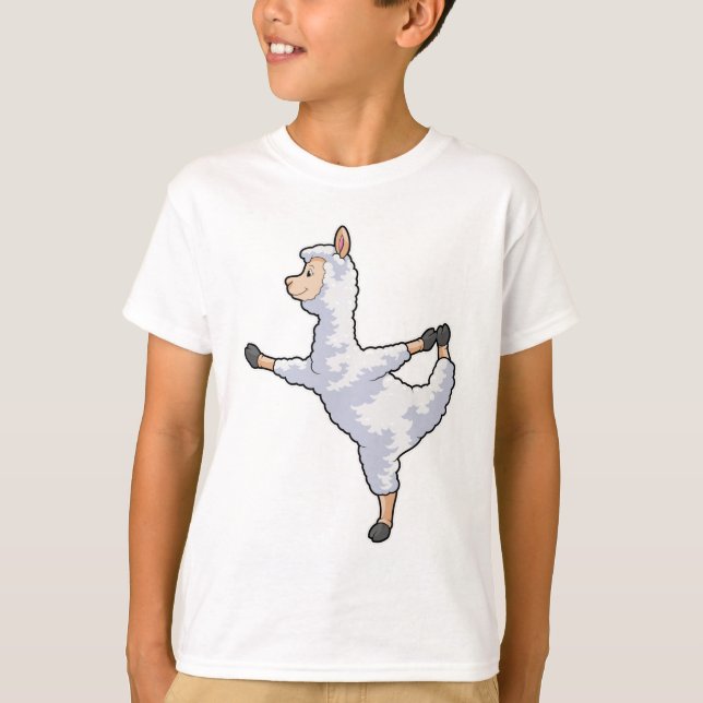 Llama at Yoga Fitness T-Shirt (Front)