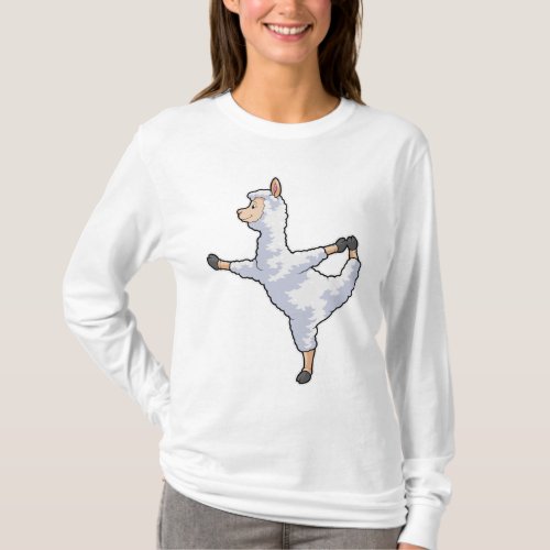 Llama at Yoga Fitness T_Shirt