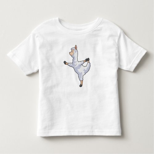Llama at Yoga Fitness Toddler T_shirt
