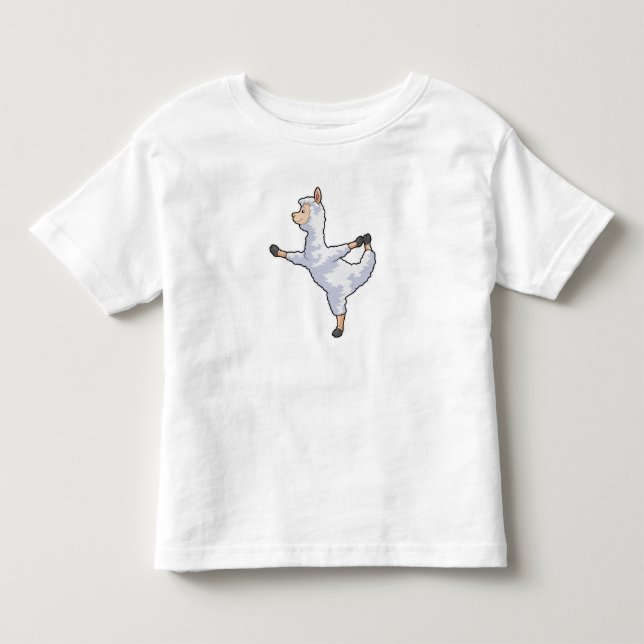 Llama at Yoga Fitness Toddler T-shirt (Front)