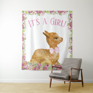 Llama Baby Shower Backdrop Banner