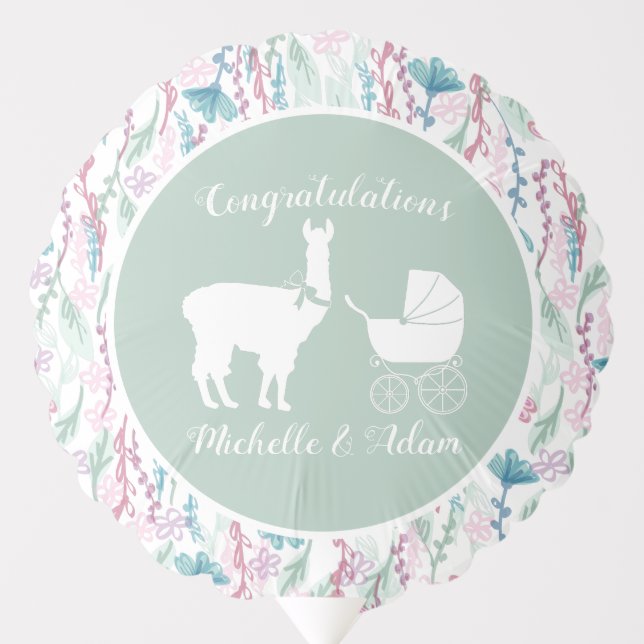 Llama Baby Shower  Balloon (Front)