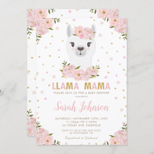 Llama Mama Baby Shower Invitation