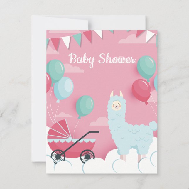 Llama Baby Shower Invitation (Front)
