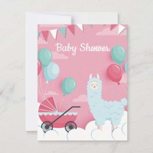 Llama Baby Shower Invitation