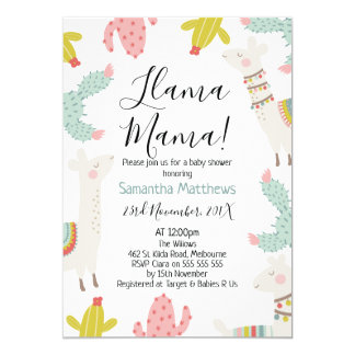 Llama Baby Shower Invitation