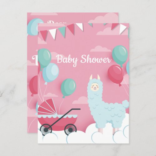 Llama Baby Shower Invitation