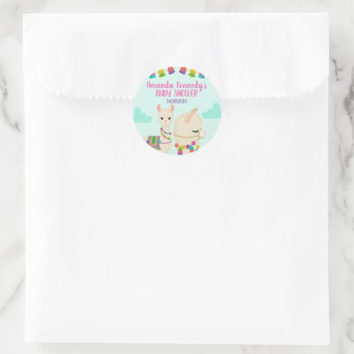 LLama Baby Shower Sticker | Zazzle