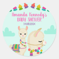 LLama Baby Shower Sticker