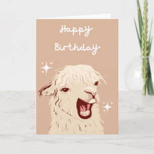 Llama Birthday Card