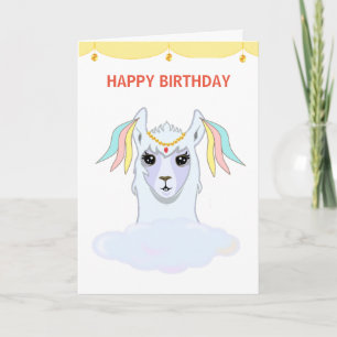 Llama Birthday Card