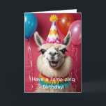Llama Birthday Have a llama-zing birthday!  Card<br><div class="desc">Designed by The Arty Apples Limited




generativecontent</div>