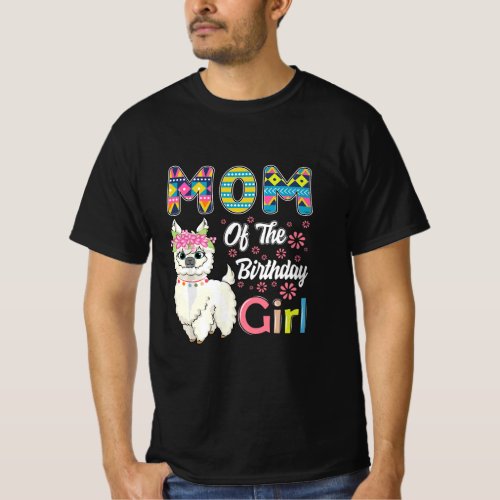 Llama Birthday Mom Of The Birthday Girl Farm Birth T_Shirt
