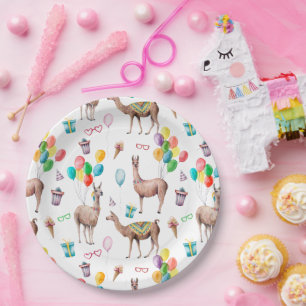 Llama Birthday Party   Custom Party Plates