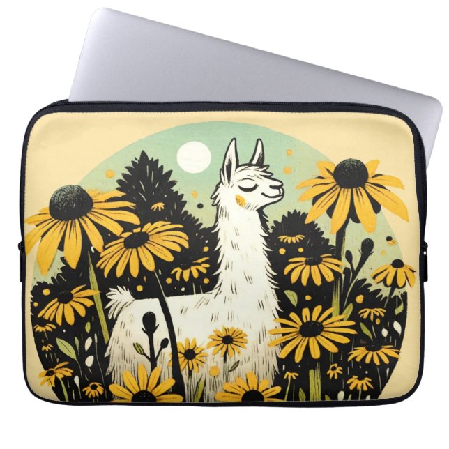 Llama Black Eyed Susans                            Laptop Sleeve (Front)