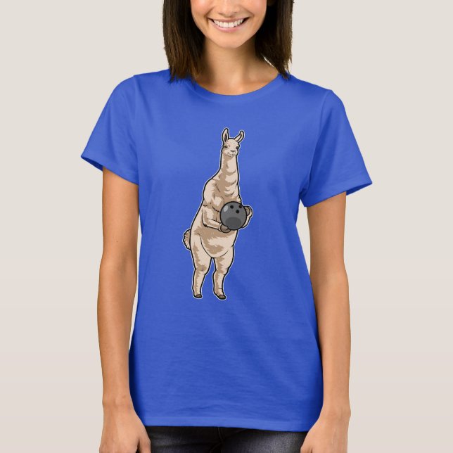 Llama Bowling Bowling ball T-Shirt (Front)