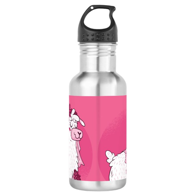 Llama Bride Stainless Steel Water Bottle (Front)
