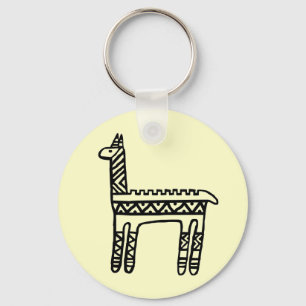 Llama-BW Keychain
