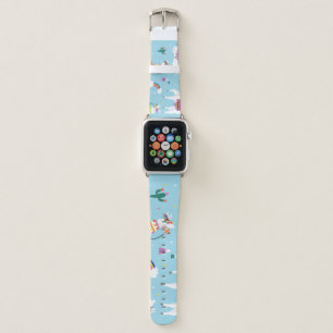 Llama & Cactus: Cute Vintage Set Apple Watch Band