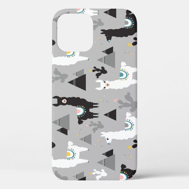 Llama cactus mountains, seamless pattern. Case-Mate iPhone case (Back)