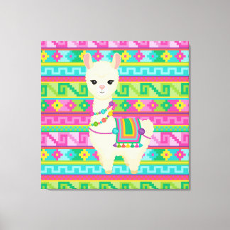 llama canvas print