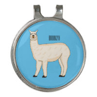 Llama cartoon illustration 