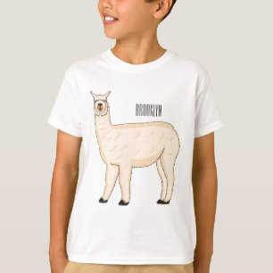 Llama cartoon illustration T-Shirt