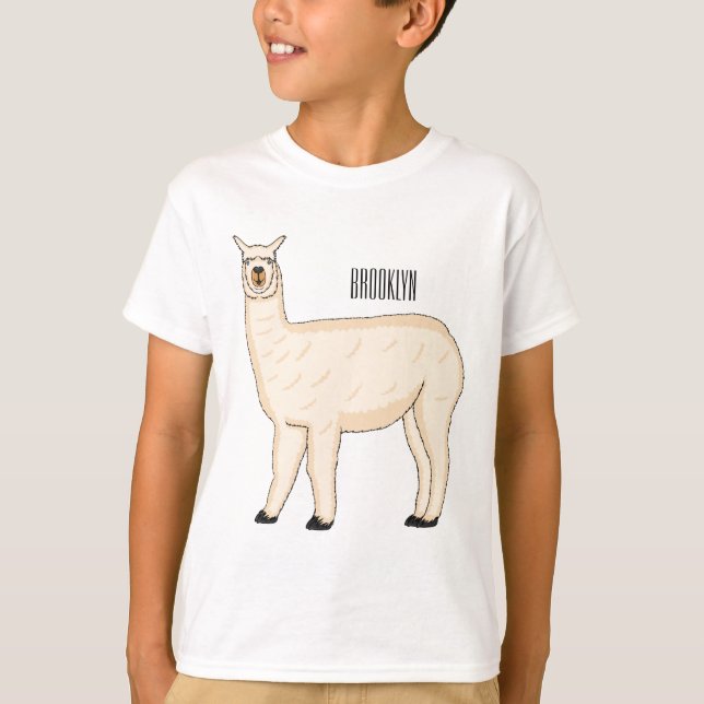 Llama cartoon illustration T-Shirt (Front)