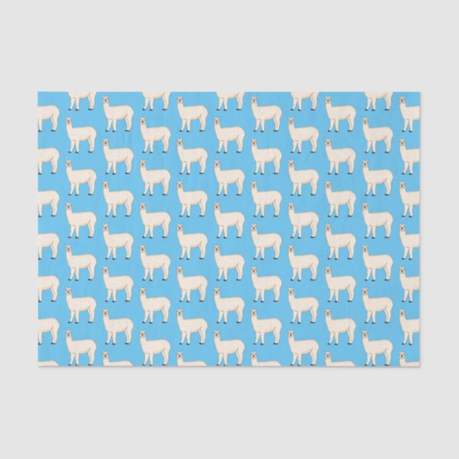 Llama cartoon illustration  tissue paper (Front)