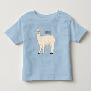 Llama cartoon illustration toddler t-shirt