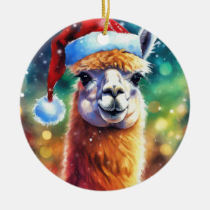 Llama Ceramic Ornament